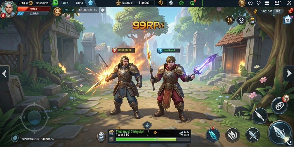 Tampilan gameplay <strong>99RP</strong> menunjukkan pertempuran strategis yang seru.